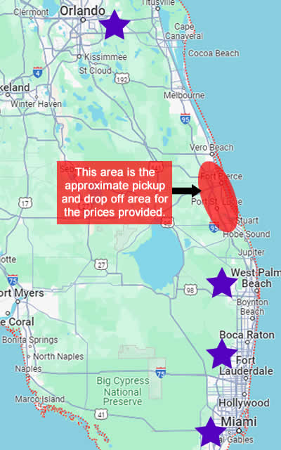 Airport Shuttle Service Map